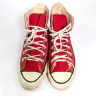 Vintage Converse All-star Chuck Taylor Made In Usa Red Size 5 70 s Distressed