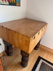 Vintage  Authentic 1930 s Era   the Appleton  Solid Maple Butcher Block Island
