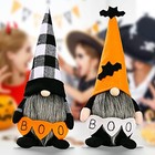 2 Pack Halloween Gnomes Plush Decor handmade Witch Swedish Tomte Gnome Nisse