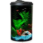 6 Gallon Plastic Aquarium Kit Led Lighting Power Filter Clear Fish Tank Starter