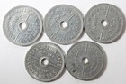 Lot Of 5 Washington State Tax Tokens 1935 Aluminum 2 Mills Die Rotations