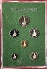 Zimbabwe 1980 Proof Coin Collection Set Cent -  1 Dollar   Royal Mint  envelope