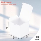 Unicopak 10 Pack 5x5x5 Gift Boxes  Sturdy 1 Count  pack Of 10   White 10 Pack