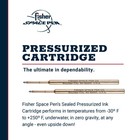 Fisher Space Pen Medium Point Pressurized Cartridge Refill Black Ink 2 Pack