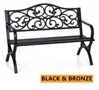 Outdoor Bench Antique Garden Bench Cast Iron Metal Chairs For Patio Porch 50  