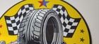 Vintage Goodyear Tires Sign - Racing Tires Porcelain Gas Pump Station Sign