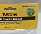 Krowne 21-191l Space Saver 90 Degree Solid Brass Elbows  lot Of 2 