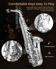 Leo Jaymz Alto Saxophone  Silver Eb Sax With H68 Brass Body  Nickel-plated Keys