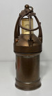 Antique Brass Miner Lamp     And Metal  Miner s Lantern R38