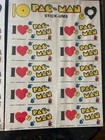 3 I Love Heart Pac-man Video Arcade Game Stick-ums Midway Retro 80s Stickers New