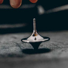 1pc Metal Gyroscope Fidget Spinner Silver Hand Spinning Toy Gift - New
