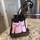 Tote-ally Cool Tote Craft Supplies Bag Organize   Carry Brown Pink