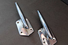 Vtg Pair 5  1960s Solid Bronze chrome Boat Rope Cleats Torpedo Style Dock Clean 