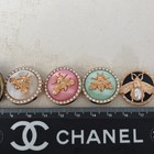 Gucci Set Of 7 Bee Tiger Buttons Gold Tone Enamel Rhinestone 20-25mm Replacement