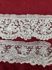 Antique Needle Lace Trim Floral Pattern 2 Matching Sections