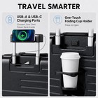 20inch Carry On Suitcase Hard Shell Luggage Tsa Lock Usb Charging Port  black 