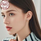 Heart Cut Cubic Zirconia Stud Earring Romantic Women 925 Sterling Silver Jewelry