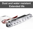 2x Car 8 Led 6000k White Drl Fog Running Lights Bumper Driving Lamps 12v