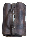 Very Old Tattered Leather Metal Latch Brown Doctors Bag