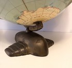 1930s Weber Costello 12  Peerless Globe -on Rare Art Deco Airplane Base