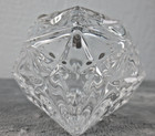Waterford Crystal   1997 Annual Ball Ornament   Sixth Edition   Lucite Stand  40