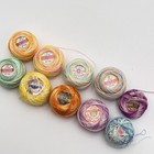 Crochet Tatting Thread Mixed Lot 10 Variegated Colors Star Coats Dmc New  Used