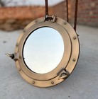 Antique Finish Brass Nautical Porthole Mirror Marine Ship Window Style Porthole