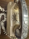 Vintage Gte Automatic Electric Rotary Wall Phone With Silver Plated Handle 