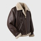 Handmade Leather Jacket Brown Shearling Aviator Bomber Jacket Men s Winter
