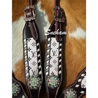 Lv Printed Genuine Leather Headstall Breast Collar   Breast Plate For Horse