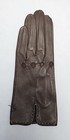 Vintage Ladies Dark Brown Leather Driving Gloves Size 7 New Without Tags