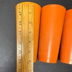 Vintage Plastic Tumblers Set Of 4 Orange And Yellow Retro Picnic Drinkware Jb1