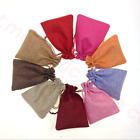 Lots  Natural Jute Hessian Drawstring Pouch Burlap Wedding Favor Gift Bags