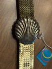 Vintage Gold Metal Stretch Belt  Xl