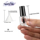 Empty Nail Polish Bottles With Brush Cap  Empty Glass Refillable Nail Polish    