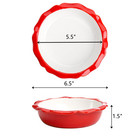 4 Pack Ceramic Pie Pans 6 5 Inch Mini Dish 12 Oz Individual Plate For Dessert