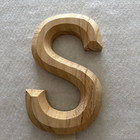 Nwt    s    Letter S Wood Wooden Sign Wall Hanging Picture Diy Craft 8x6x1