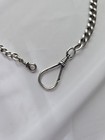 Vintage Sterling Silver Watch Fob Chain Large Dog Clip 17  39gms