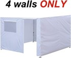 10x10 Enclosure Zipper Side Walls Kit  Panels For Ez Pop Up Canopy Gazebo Tent