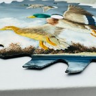 Hand Painted Saw Blade Wall Art 7 Inch Mallard Duck Wildlife Scene Metal D  cor