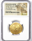 Constantine X Christ Gold Av Histamenon Nomisma 1059-1067 Ad - Certified Ngc Au