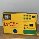 Vintage 1980s Le Clic Yellow Disc Camera With Case  - Works Retro