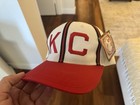 Kansas City Monarchs Hat League Big Boy Adjustable White Red Embroidered