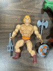 Vintage 1981 Motu He-man And Battle Cat Action Figure With Accessories A2