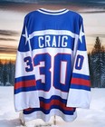 Miracle On Ice Jim Craig Signed Jersey          1980 Usa Hockey          Lake Placid