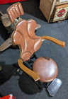 Vintage Restored Late 1800s Dentist Dental Chair Metal Ornate Cast Iron Base
