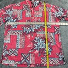 Reyn Spooner Phil Edwards Hawaiian Shirt Sz M Red Floral Patchwork Reverse Print