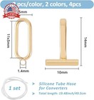 4pcs 2 Colors Alloy Pin To Pendant Converter Brooch Converters Wit