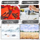 Resurhang 48 Pcs Chinese Calligraphy Brush Set Watercolor Brushes Bulk With R   