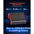Car Audio Amplifier 4 Channel Class D Full Range Max 4x120w 4 Ohm 4 X 200w 2 Ohm